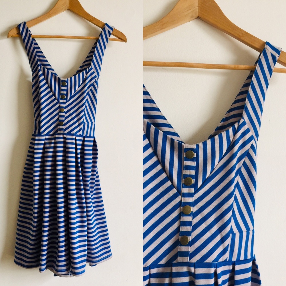 Cooperative Stripe crisscross back dress